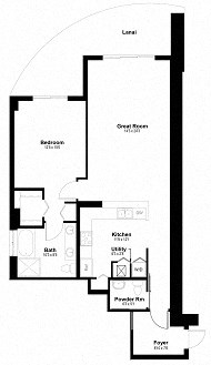 Unit F - 1 Bedroom